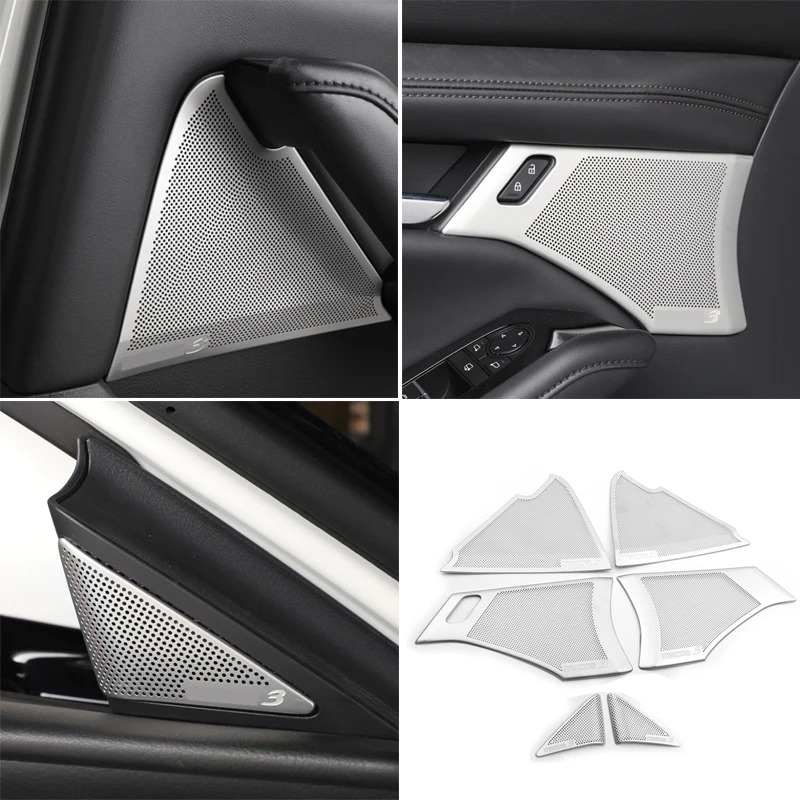 

FOR MAZDA 3 MAZDA3 2019 2020 Car Door Audio Shelf Chrome Speakers Cover Trim Bezel SubWoofer Frame Garnish Accessories