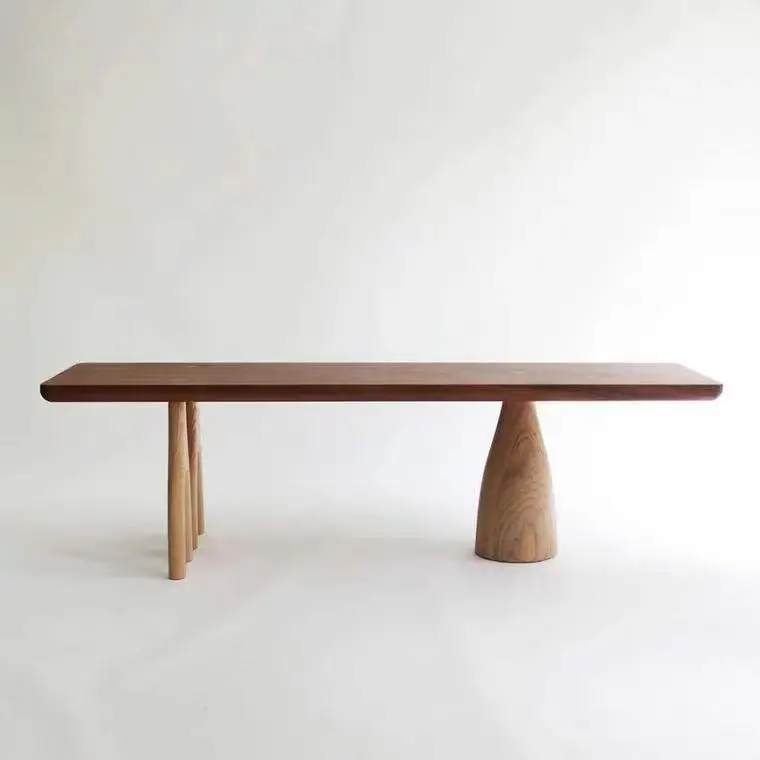 All solid wood dining table, living room art long table, commercial negotiation workbench, homestay log table