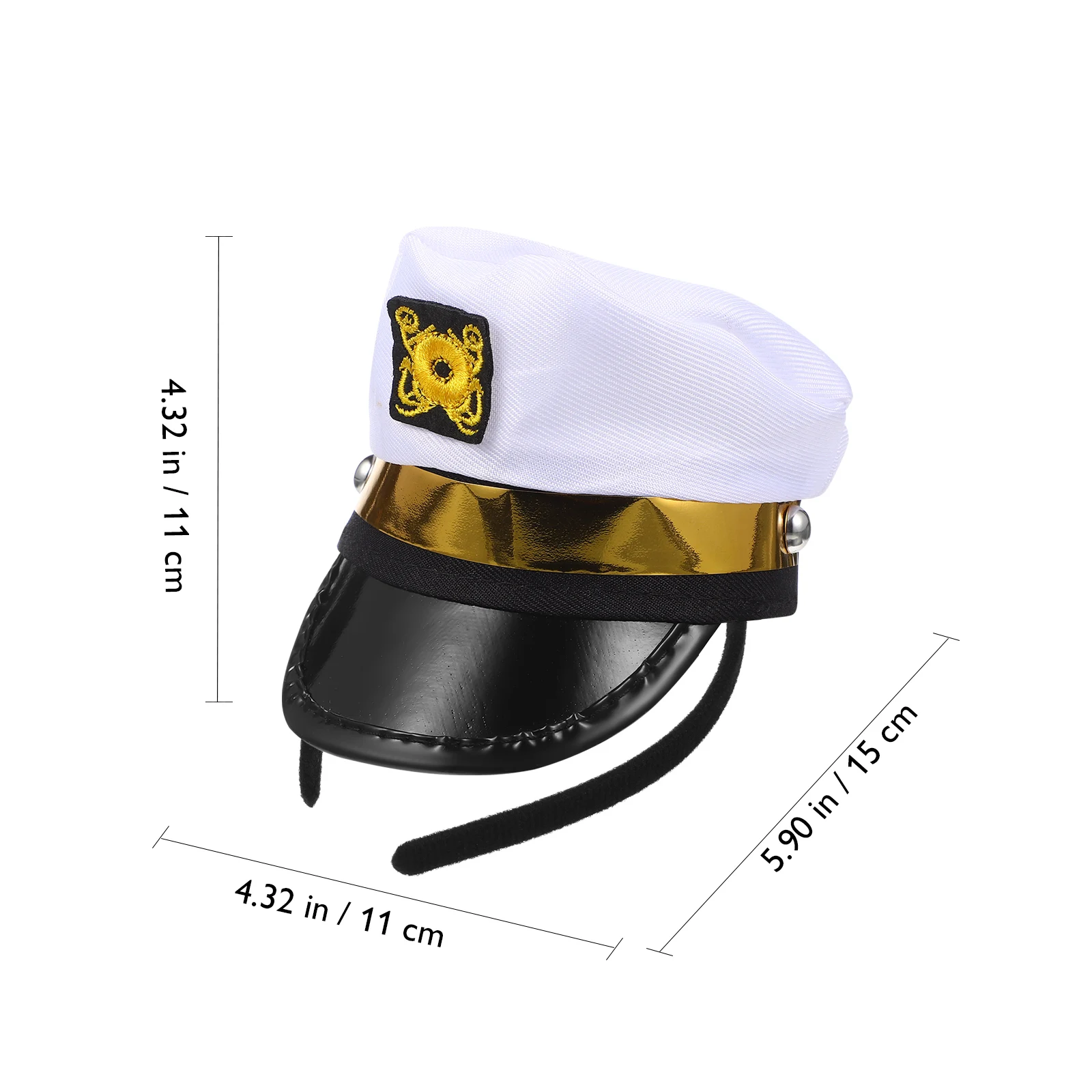 

4pcs Hat Headb s Nautical Hair Hoops Captain Navy Yacht Cosplay Party Hats Nautical Hat Headb s Role Play Accessories