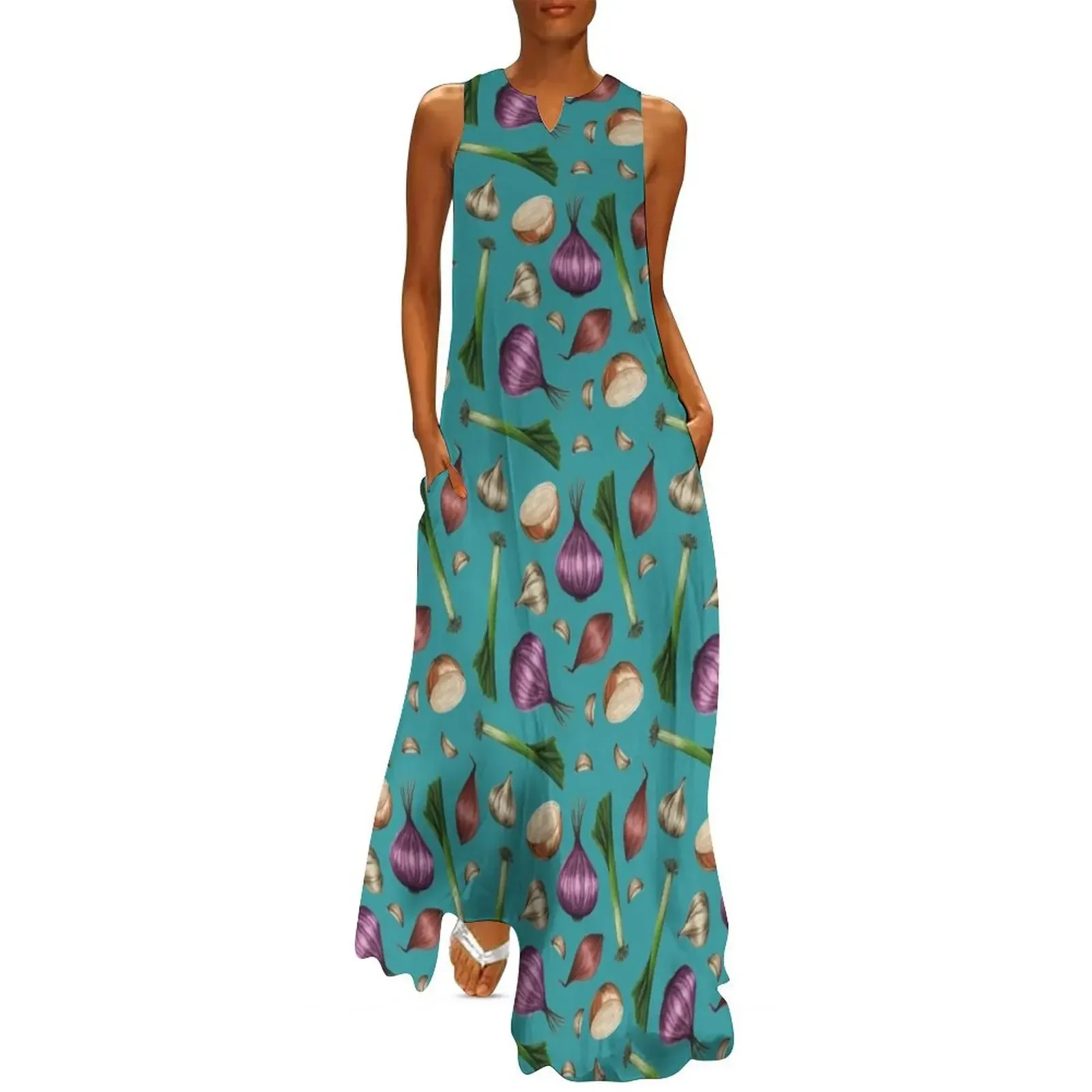 

Aromatic Alliums - Sea Long Dress Summer skirt ceremony dresses elegant women's dresses sale purple dress Dress