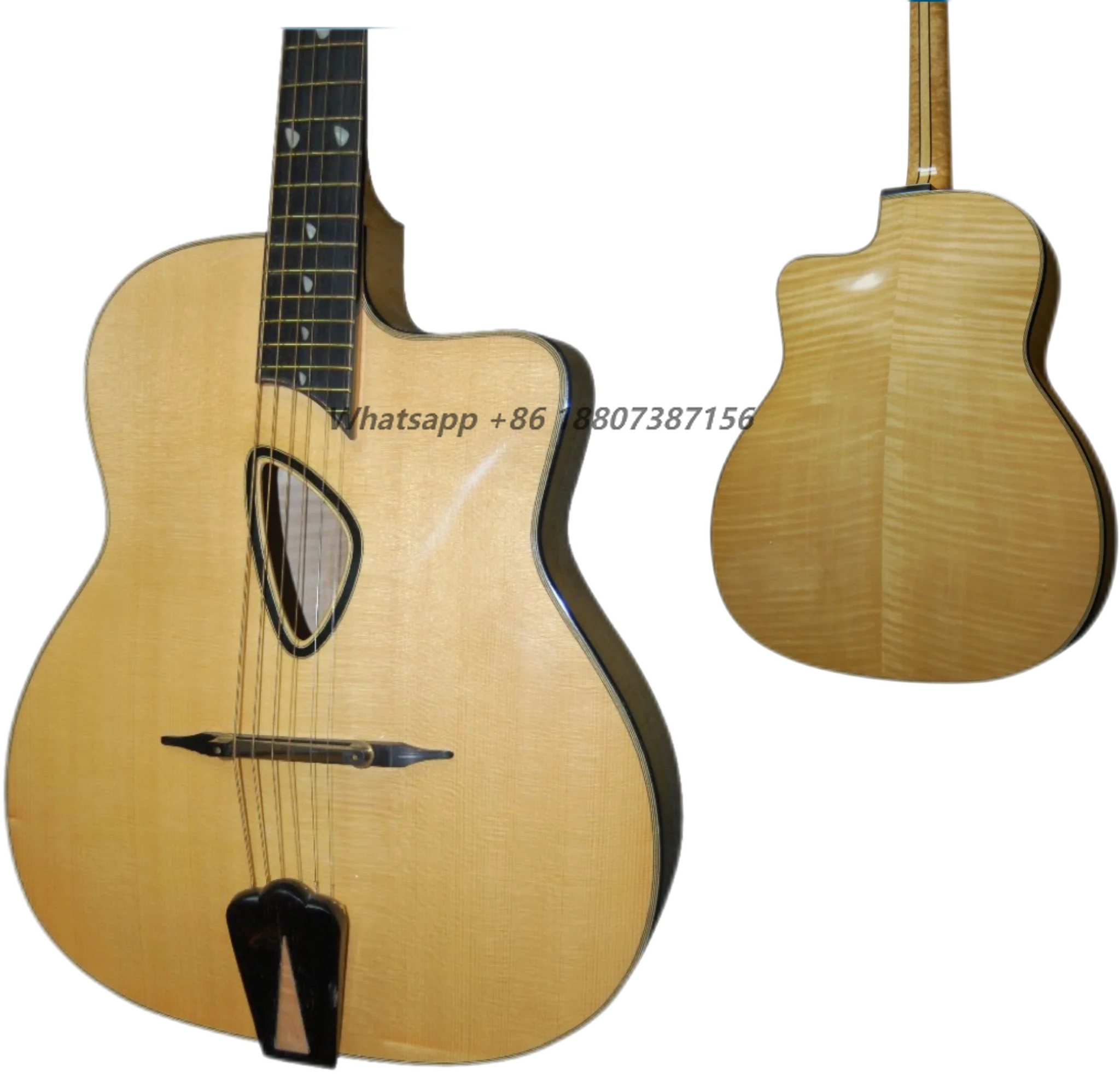 Archtop Gypsy Jazz Guitar Maple Carved Solid Good Quality Acoustic Electric Customizable Jazz Guitar Musical Instruments