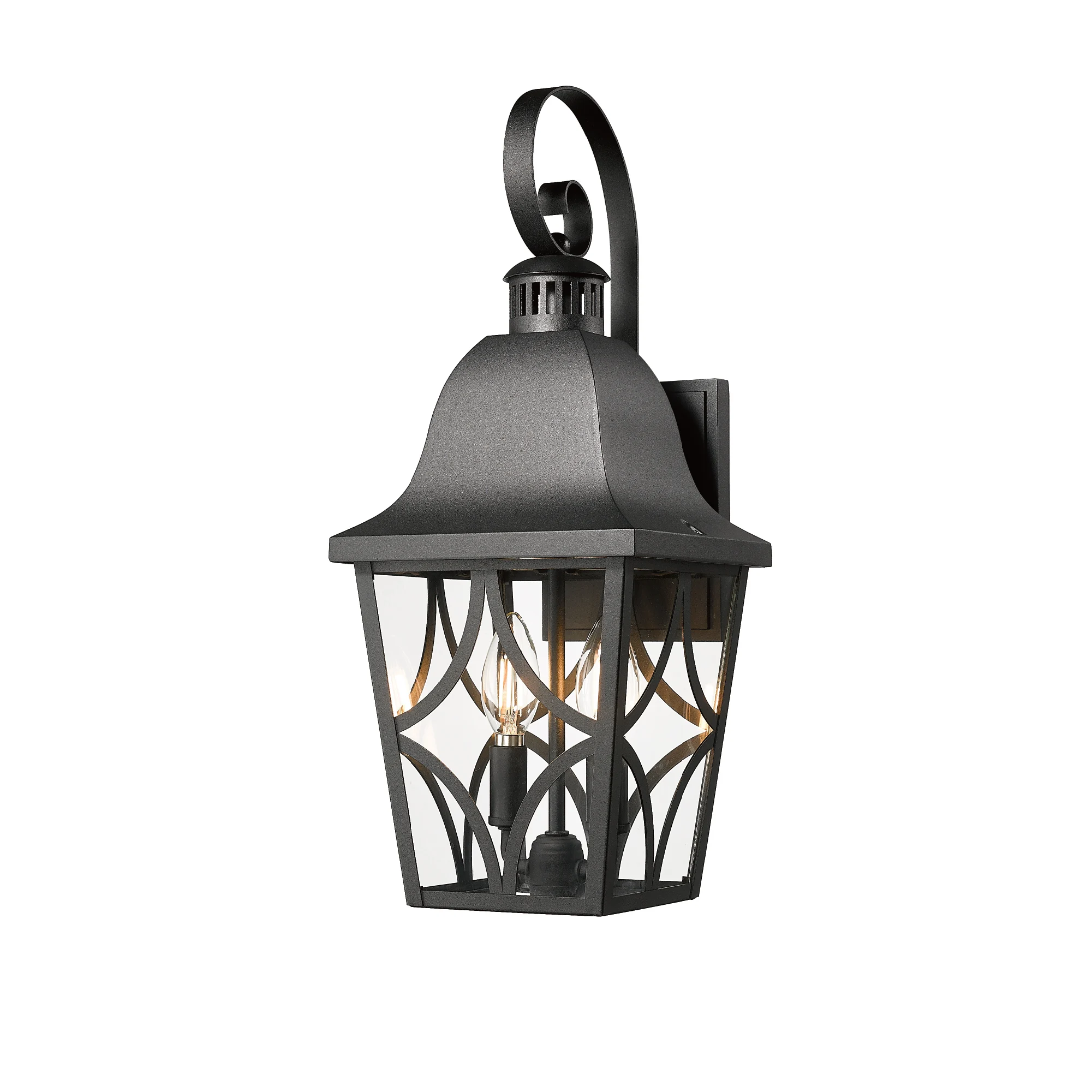 

Outdoor Wall Light Fixtures, Waterproof Exterior Wall Sconce Porch Lights, Matte Black Outdoor Wall Lantern with Clear Glass, Ou