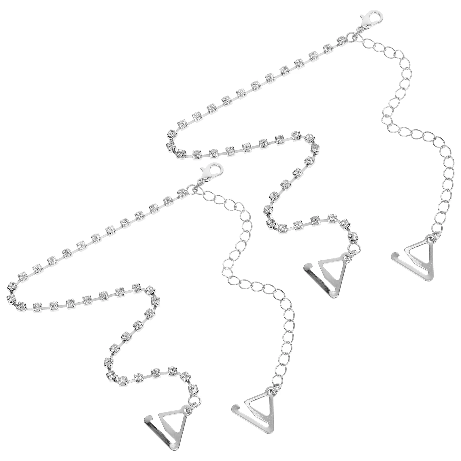 

Bra Shoulder Strap Rhinestone Adjustable 35cm to 48cm Hook Chain Elegant Replacement Women Underwear Accessories Single Row Bra