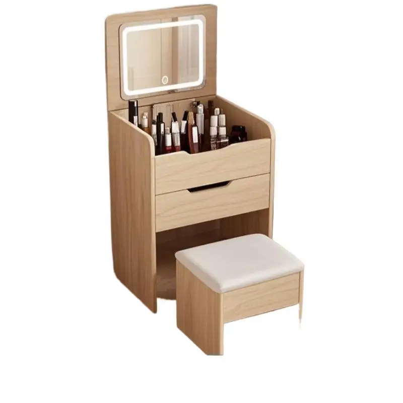 

Bedside dresser makeup table mini small apartment bedroom simple modern 2025 new storage cabinet integrated flip