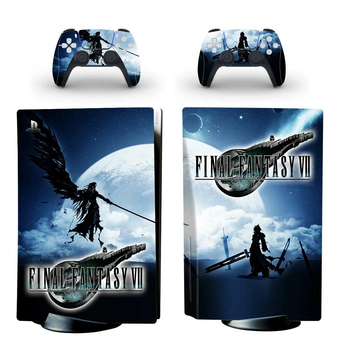 

Final Fantasy PS5 Disc Skin Sticker Protector Decal Cover for Console and 2 Controllers PS5 Disk Skin Sticker Vinyl