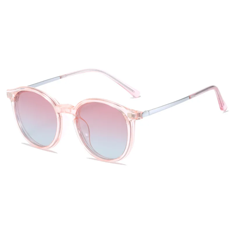 KANDREA-gafas de sol redondas TR90 para mujer, conjunto de succión magnética polarizada, espejo con Clip, miopes, TJ2186