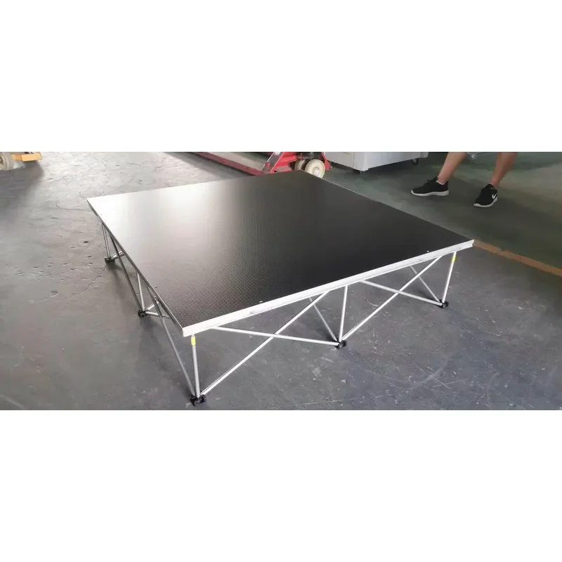 Professional Portable Folding Aluminum Stage Platform, Quick Assembly Modular Stage for Indoor/Outdoor Events
