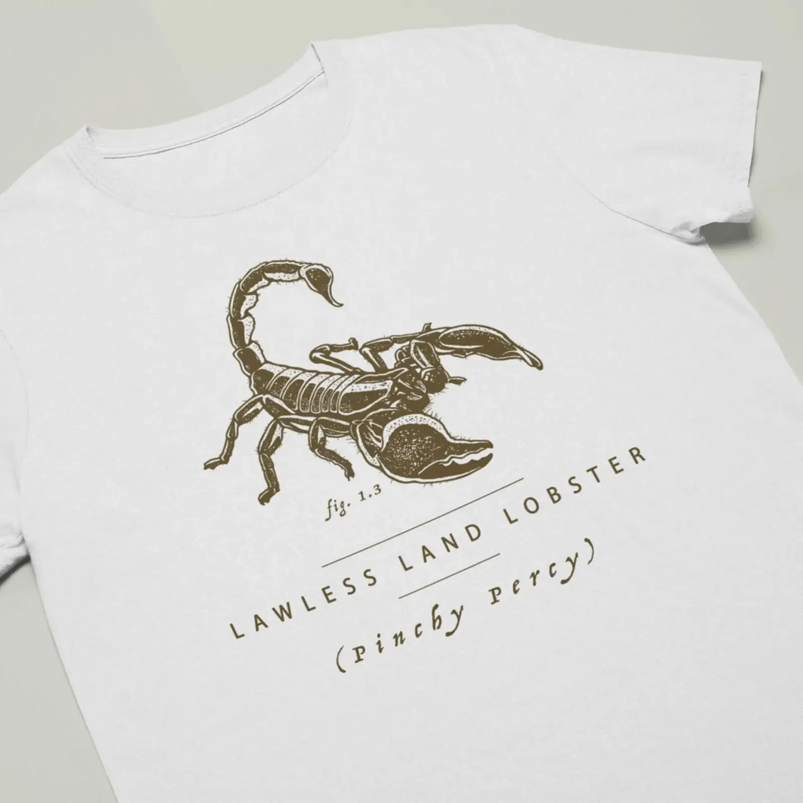 Funny Lawless Land Lobster Pinchy Percy Scorpion Anatomy T Shirt Novelty Casual vintage Washed Comfortable fashion Stylish Soft