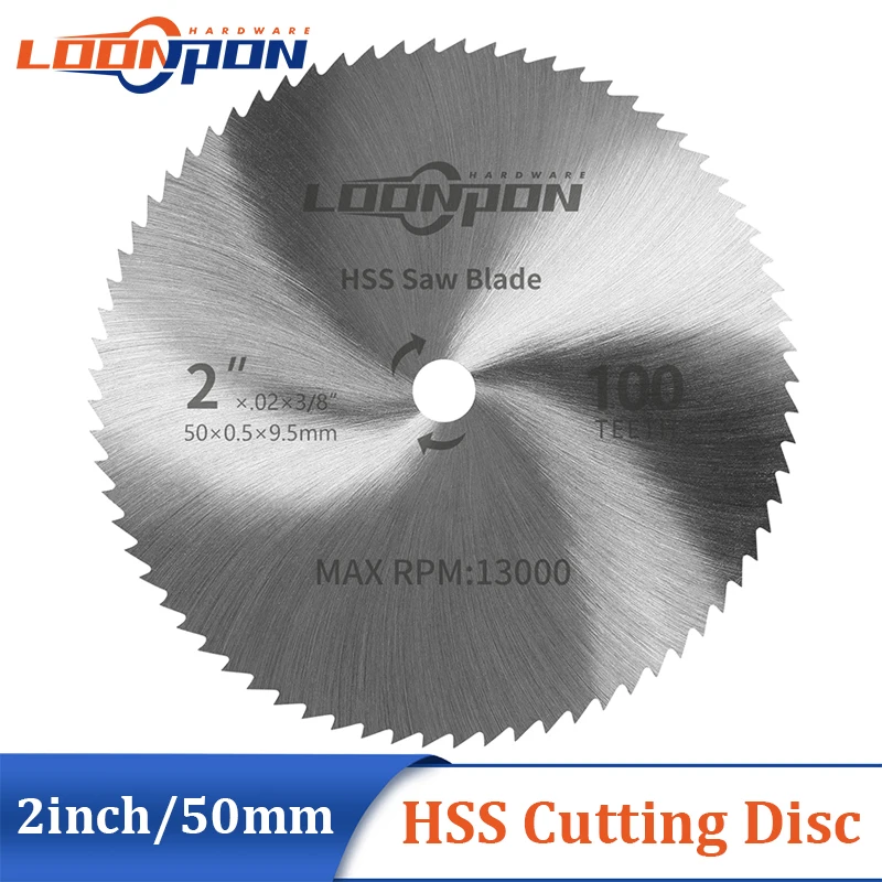 Hoja de sierra Circular de 2 pulgadas y 50mm, disco de corte HSS, herramienta rotativa, accesorios para cortar madera, plástico, aluminio y Metal, Compatible