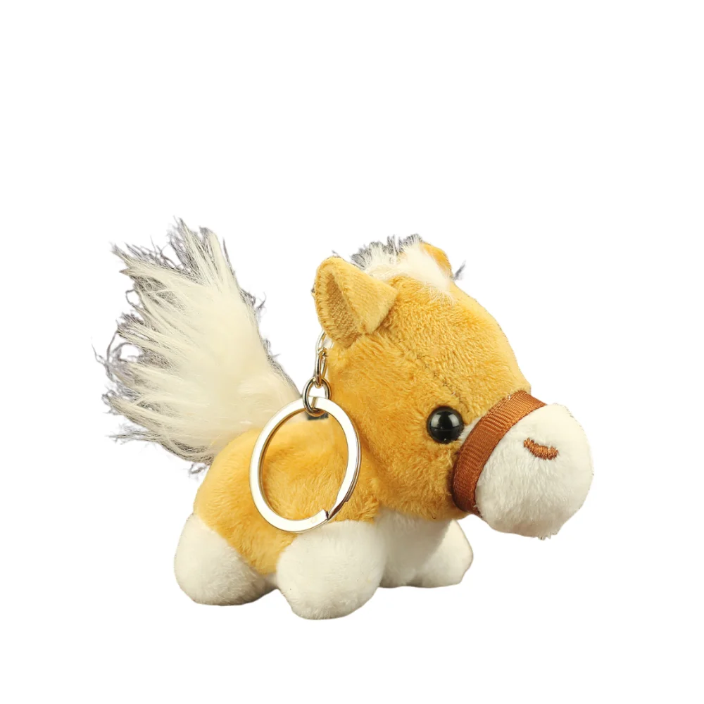 

Mini Plush Horse Keychain Mascot Dolls Cute Plush Horse Doll Pendant Fluffy Chinese Style Stuffed Animal Keyring Festive Decor