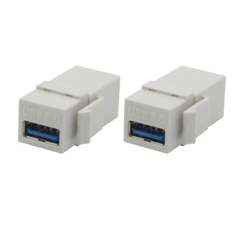 Nku USB 3.0 Adapters Type-A Female To Female Connector Coupler Insert Snap-in Socket Adapter Port for Wall Plate Outlet Panel