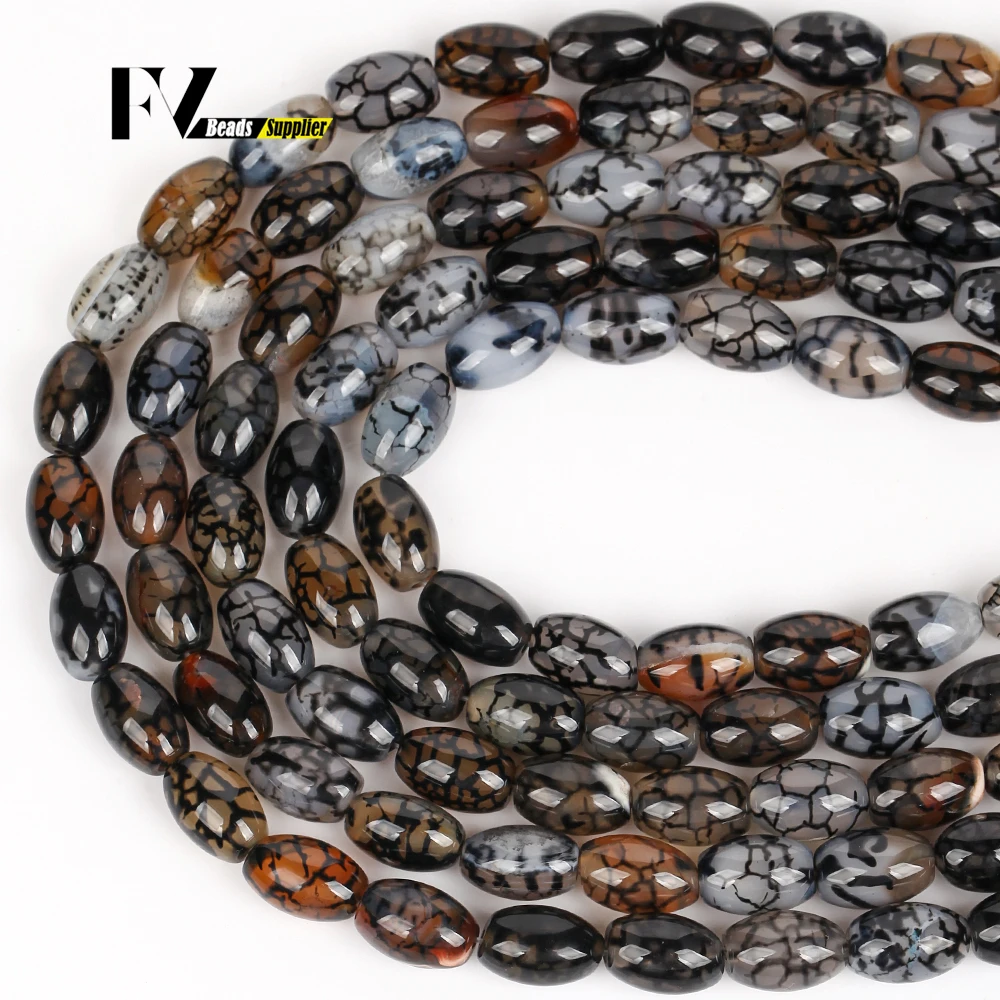 8x12 مللي متر الأحجار الطبيعية الخرز الأرز شكل أسود أحمر العقيق فضفاض الخرز لصنع المجوهرات سوار ذاتي الصنع إكسسوارات عقد يدوية الصنع