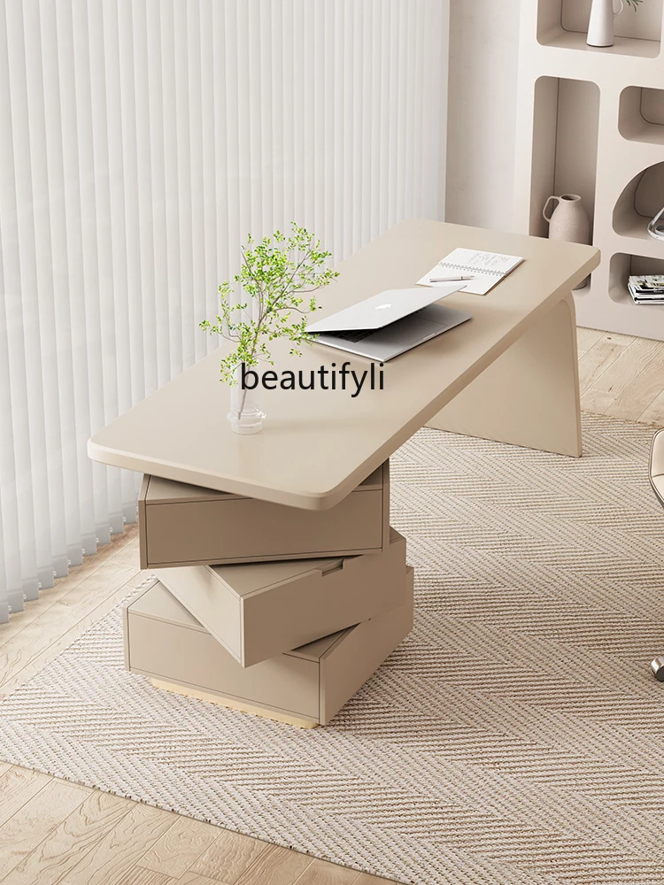 Light Luxury Desk Home Office Computer Simple Modern Desk Study Calligraphic Study Work Designer Rotating