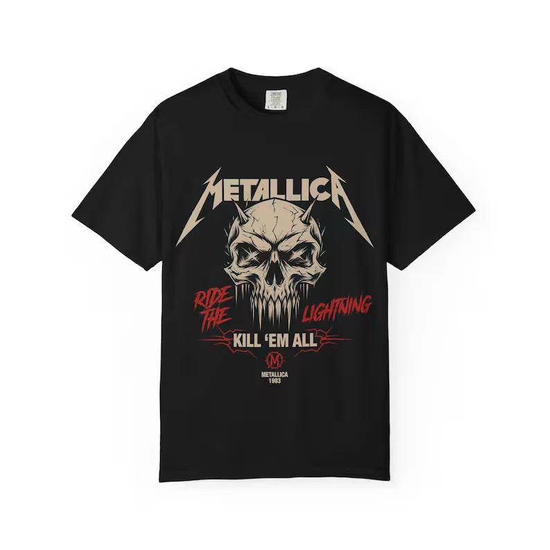 2026 summer metallica tour 2026 T-shirt 100% Cotton Clothing Unisex Men‘s Women short sleeve Y2k Casual Fan Loose Tee