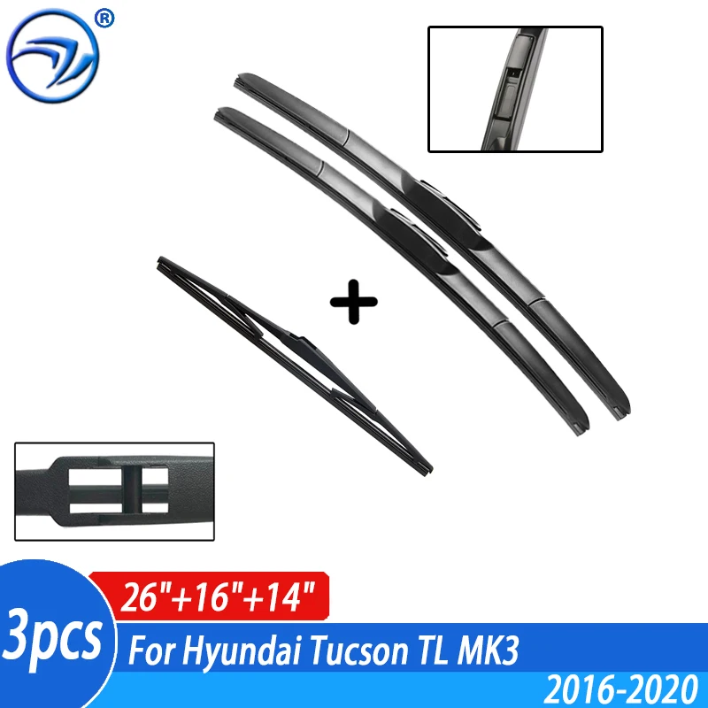 

Windshield Windscreen Wiper Blades For Hyundai Tucson TL MK3 2016 - 2020 2019 2018 2017 2016 Front Rear Window 2017 2018 2019