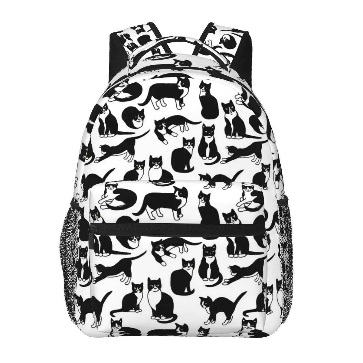 

Tuxedo Cats Pattern Backpacks Boys Girls Bookbag Children School Bags Cartoon Laptop Rucksack Shoulder Bag Large Capacity