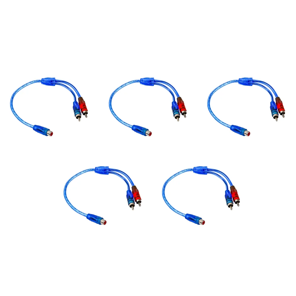5PCS Audio Y Adapter Cable 30cm Male to Female Splitter for Dual Output Car Home Theater KTV Conference Speaker Link