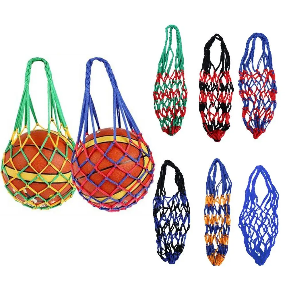 

Нейлоновая баскетбольная сумка для переноски, Молодежная футбольная самотренировочная сетка для ударов, сумка для хранения мяча на шнурке для футбола и волейбола