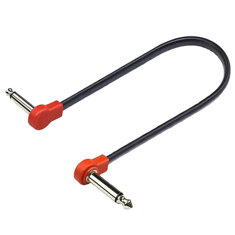 Kabel Patch Gitar Kualitas Kebisingan Rendah Kabel Pedal Efek 6.35Mm Sudut Kanan DropShipping