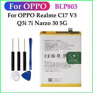 Bilashmart BackShell 5000mAh BLP803 Battery OPPO Realme C17 Realme V3/Realme Q3i 5G /Realme 7i/Realme Narzo 30 5G Batteries