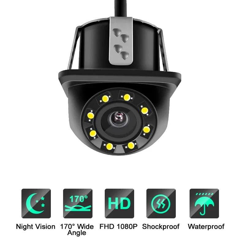 

HD LED Night Vision Car Rear View Camera With Light 170 Degree Viewing Angle Front Rearview Camera Reverse Parking Camcorder New