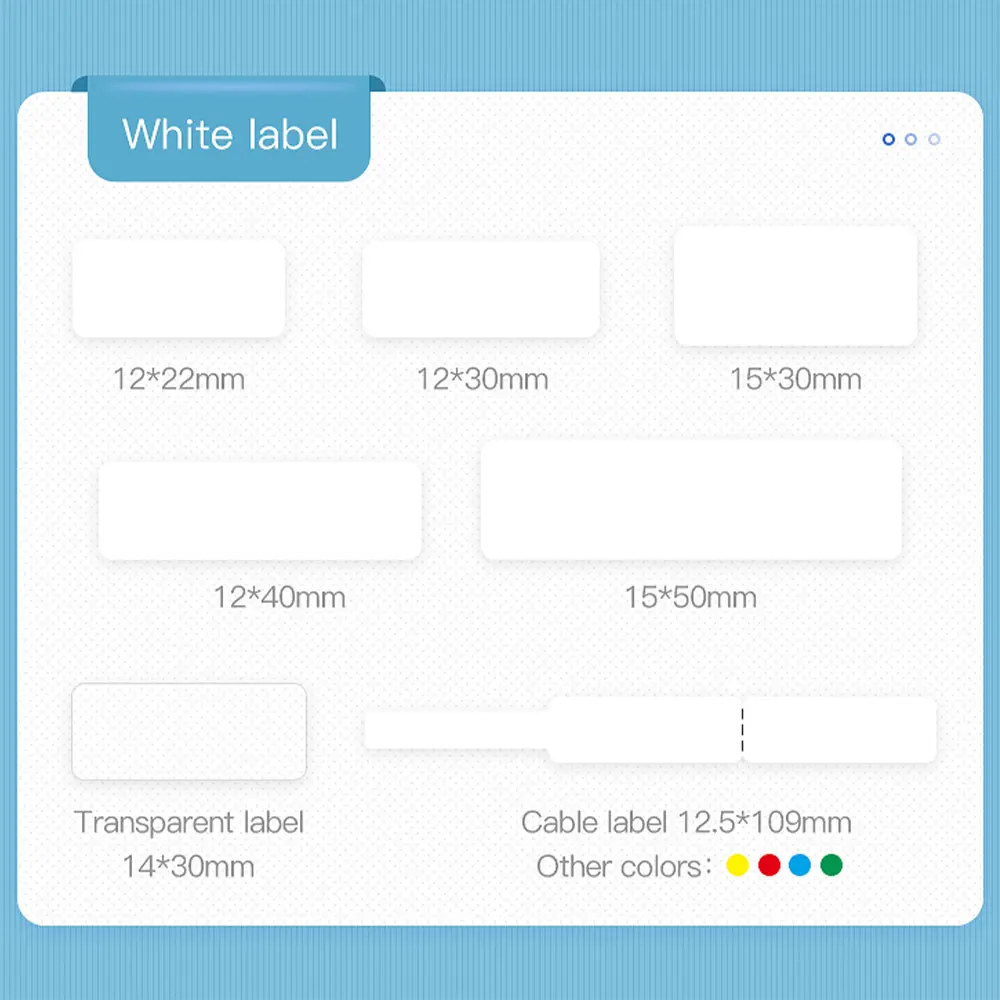 Niimbot D11 D110 Waterproof Label Printers Cable Paper Outdoor Printer Supplies Sticker Paper Label Tape Paper Etiquetas Papeles