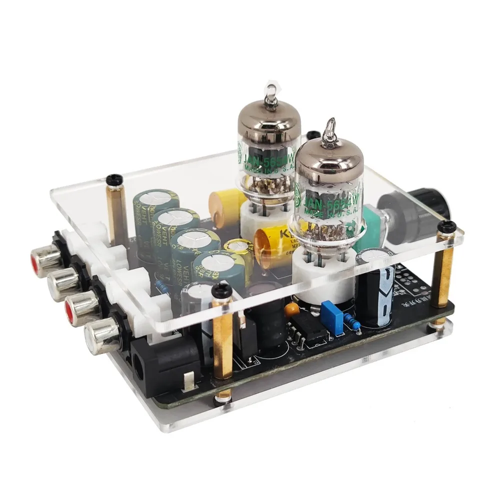 Updated GE5654W 6A2 6K4 Tube Preamplifier Amplifiers HiFi Tube Preamp Bile Buffer Auido Amp Speaker Sound Pre Amp Home Theater