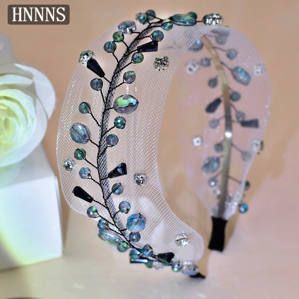 TOPQUEEN بسيط العروس الدانتيل حجر الراين الزفاف عقال اليدوية المألوف المرأة اليومية مأدبة تاريخ حزب أغطية الرأس YXA55