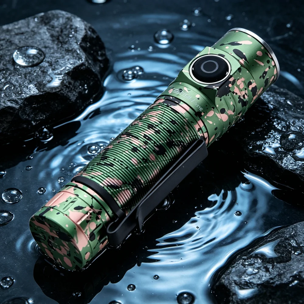 Convoy Camouflage LED Flashlight SST40 2000LMS Type-C Rechargeable Torch with 21700 Battery for Outdoor Camping Self Defense view 4