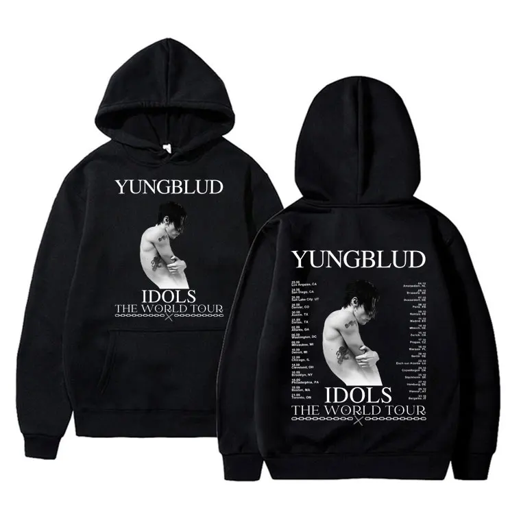 Limited Rocker Yungblud IDOLS The World Tour 2025 hooded men Hip Hop casual long-sleeved hoodie hoodie