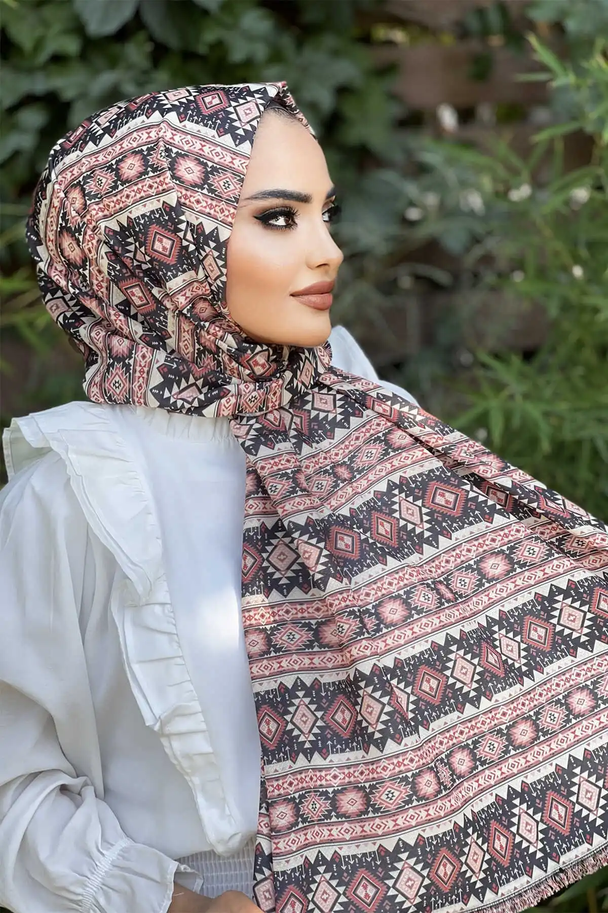 Cotton Pattern Shawl E- -Winter Autumn 2021 Muslim Women Hijab headscarf Islamic Turkey