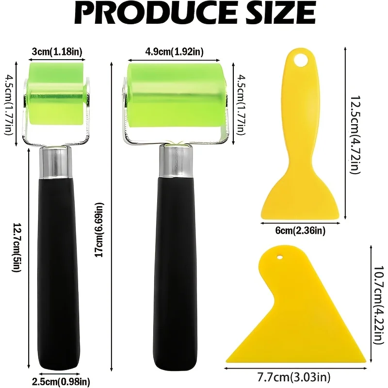 2Pcs/Set Car Plastic Scraper For Remove Decals Stickers Spatula Spreader For Applying Fillers Putties Caulks Paint Putty Knife