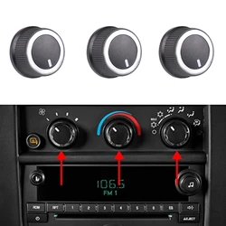 3PCS A/C Knob Heater OE Air Conditioner Climate Control Switch Knob For Chevrolet 2008-2017 Express Van Savana 84793085/84141127