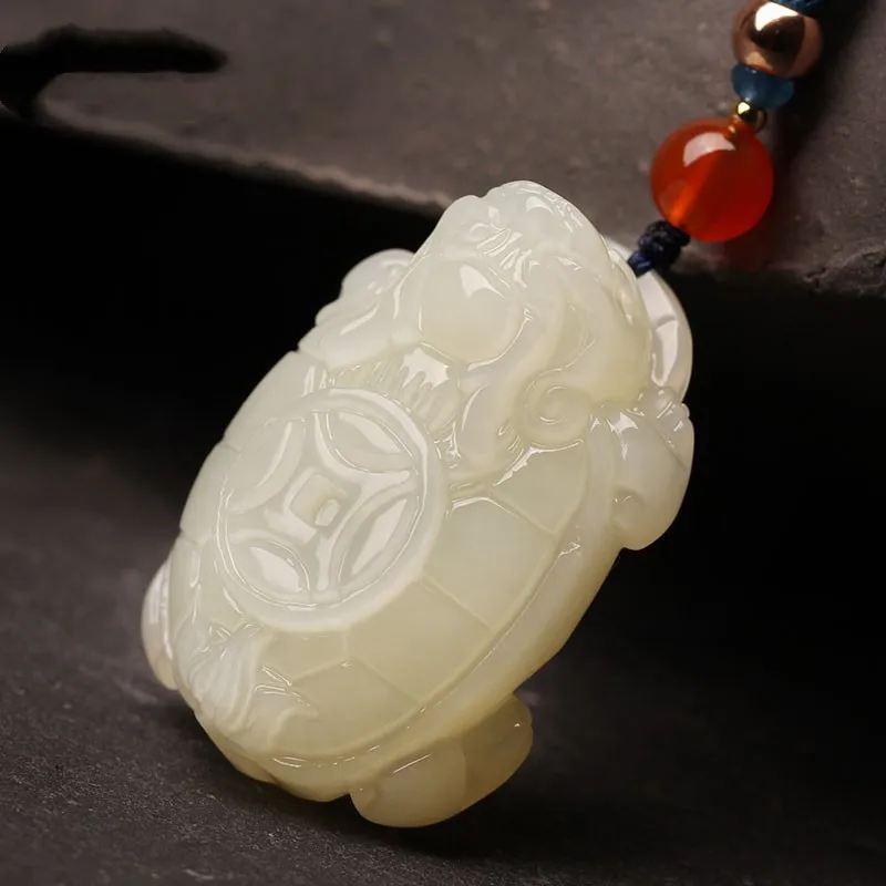 Hetian White Pendant Men Women, Charm Wealth And Good Fortune, Jade Mythical Amul