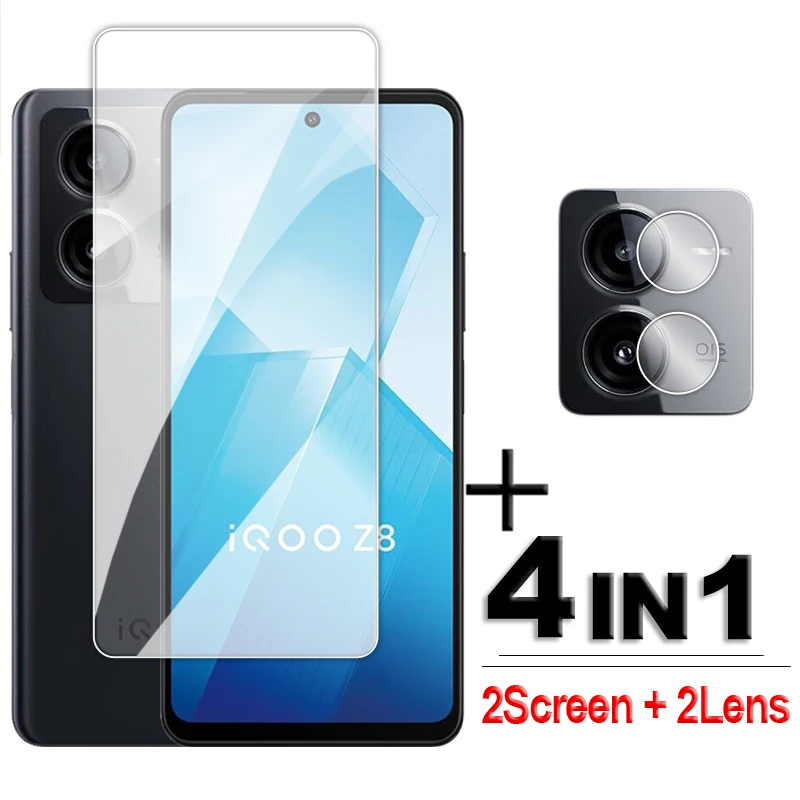 

For Vivo IQOO Z8 Glass 6.64 inch Full Glue Clear Screen Protector For IQOO Z8X Z8 Tempered Glass For Vivo IQOO Z8 Lens Film