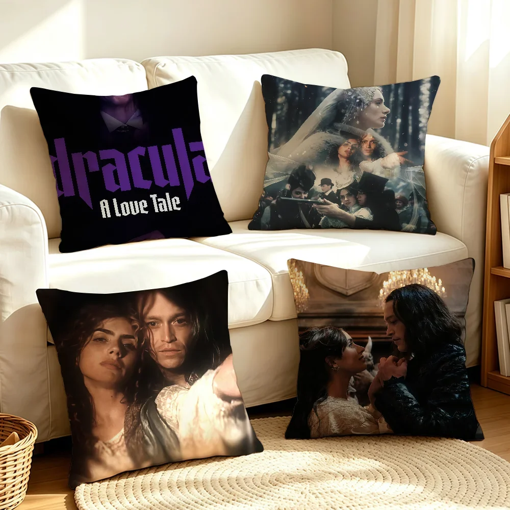 Movie D-Dracula a Love T-Tale cushion cover Soft Smooth Hidden Zipper Washable Decorative Couch Office Housewarming Gift