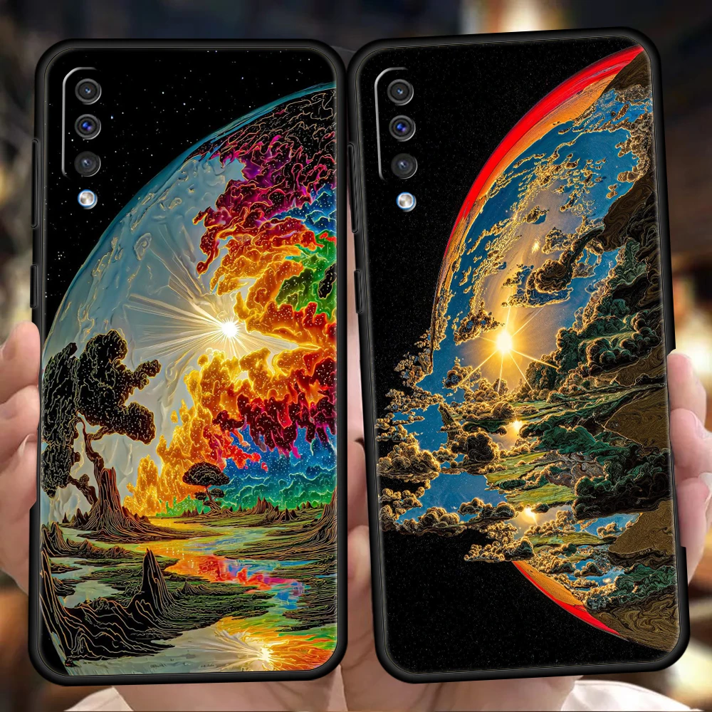 Phone Case Cover for Samsung Galaxy A57 A56 A54 A40 A37 A36 A34 A40 A30 A24 A16 A14 A12 5G Soft TPU Shell Color Universe Scenery