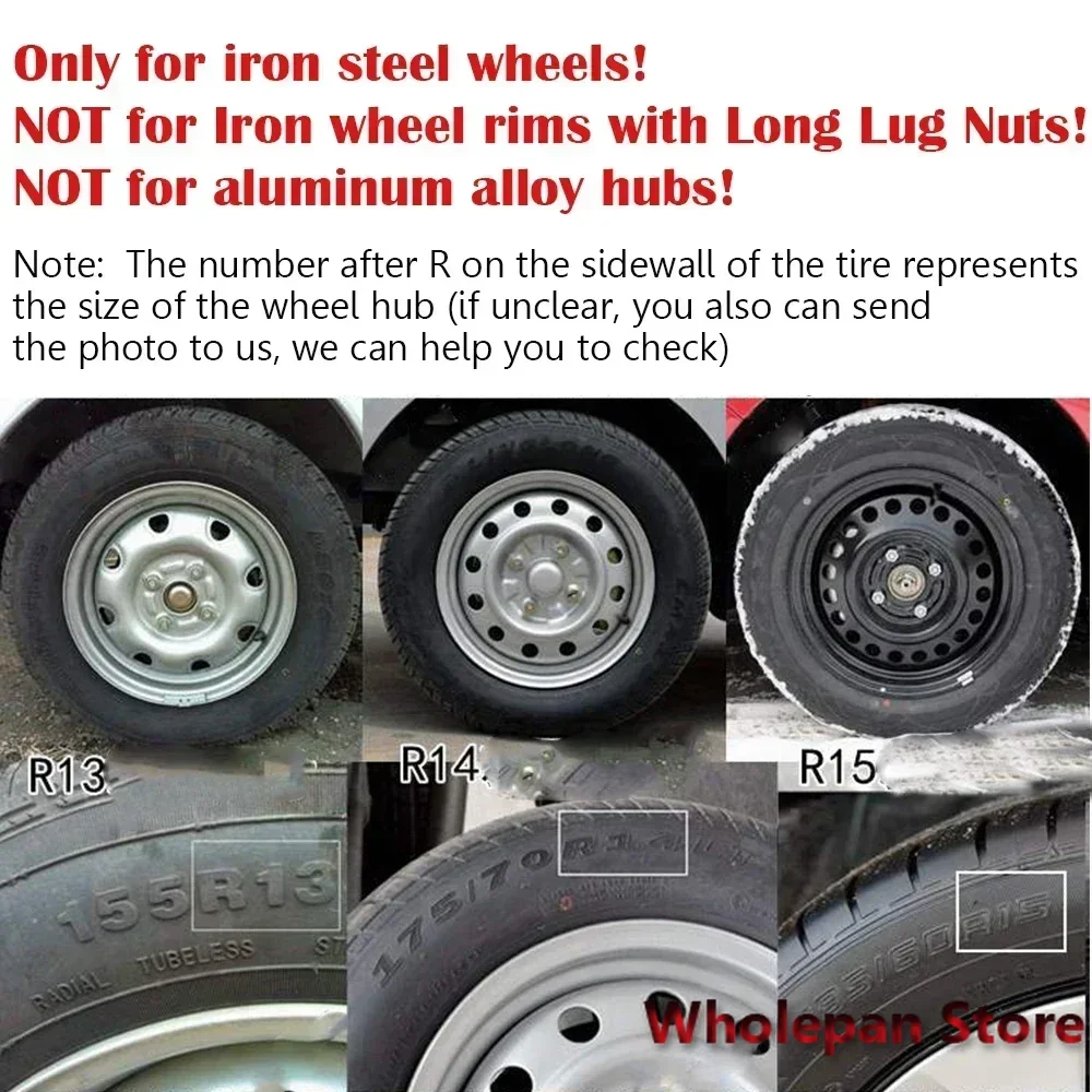 4PCS/set Universal Car Wheel Cover Hubcap Replacement Tires Accessories R14 R15 Hub Caps Wheel Rim Cover for Iron Rim Car Hubcap