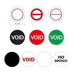 400pcs 5mm Screw Hole Security Seal Warranty Void Brittle Paper Sticker Tamper Evident Removal Proof Repair Guanantee Stamps