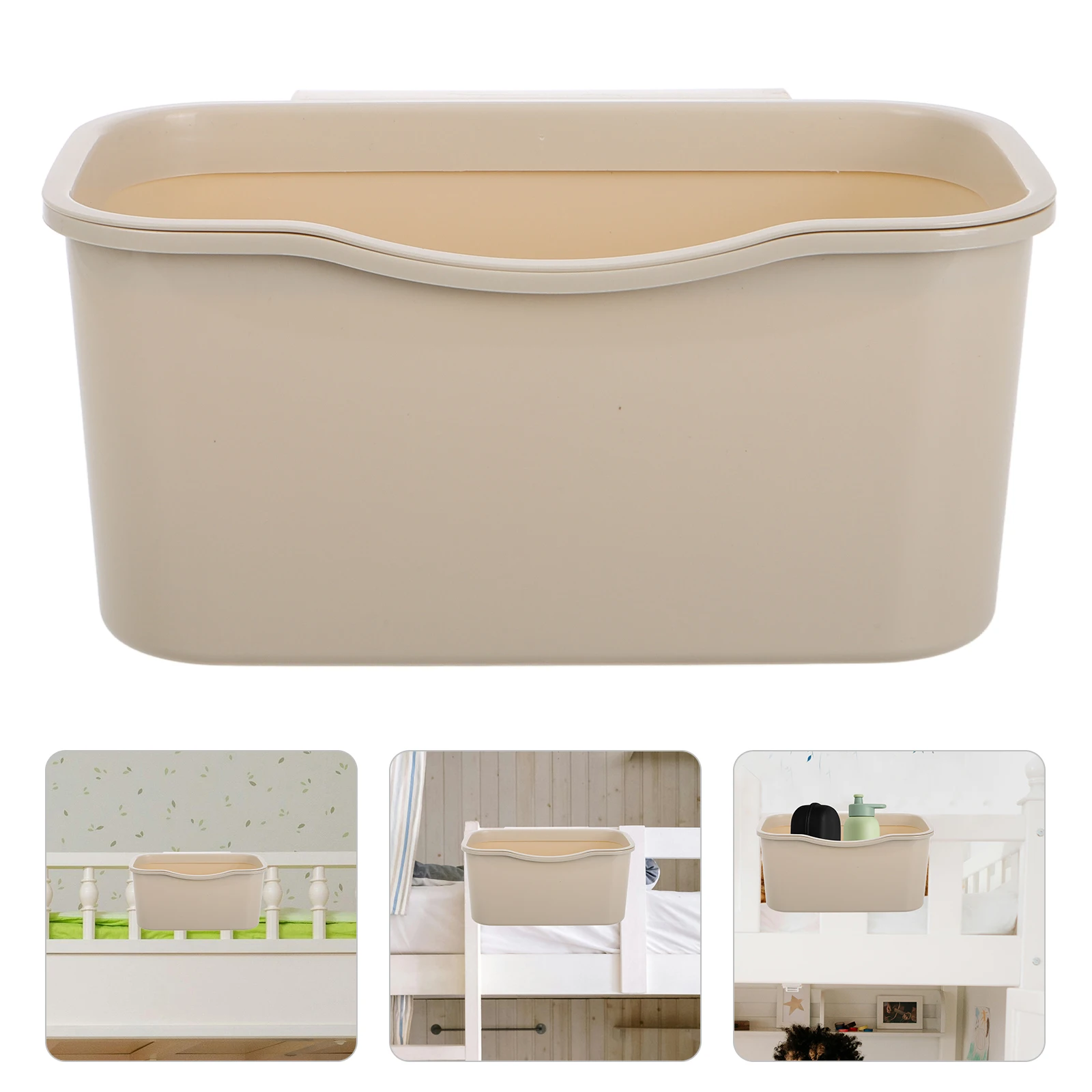 

2pcs Bedside Storage Basket Multifunctional Space Saving Dorm Organizer Hanging Shelf For Bunk Bed Loft Hospital Simple Design