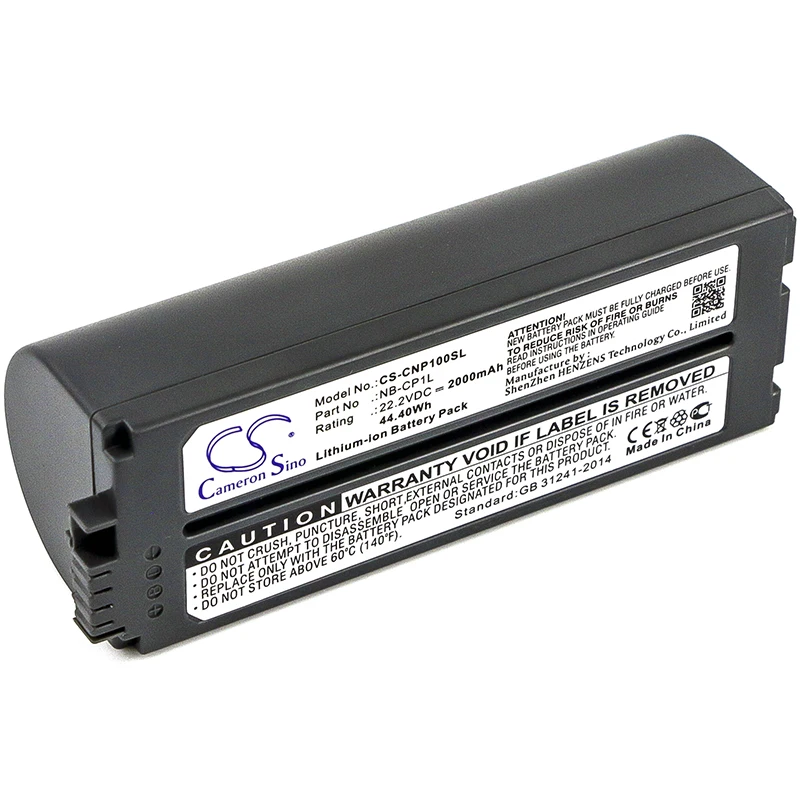 CS Printer Battery for Canon Selphy CP-100 CP-200 220 600 510 330 300 CP-400 CP- 500 CP-520 750 910 710 Fits NB-CP1L NB-CP2L