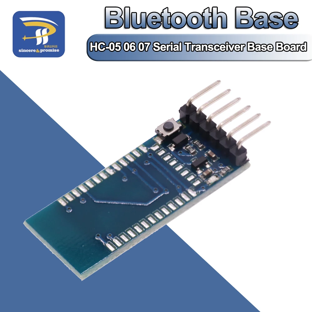 Bluetooth Serial Transceiver Module Base Board 6Pin For HC-06 HC-07 HC-05 For Arduino DIY MEGA2560 UNO R3 With Clear buttons