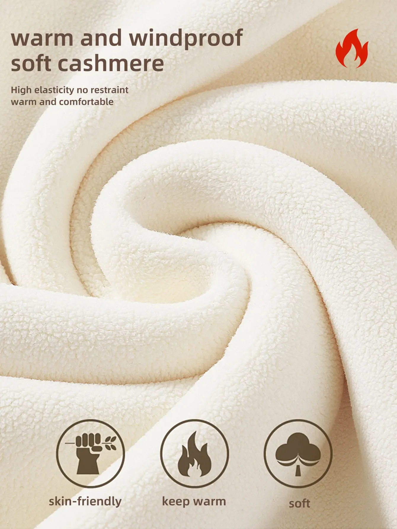 زوج واحد من السراويل النسائية ذات الجرس المبطنة بالصوف الأسود - سراويل شتوية سميكة مع بطانة قطيفة، سراويل ضيقة دافئة مع بطانة قطيفة #6