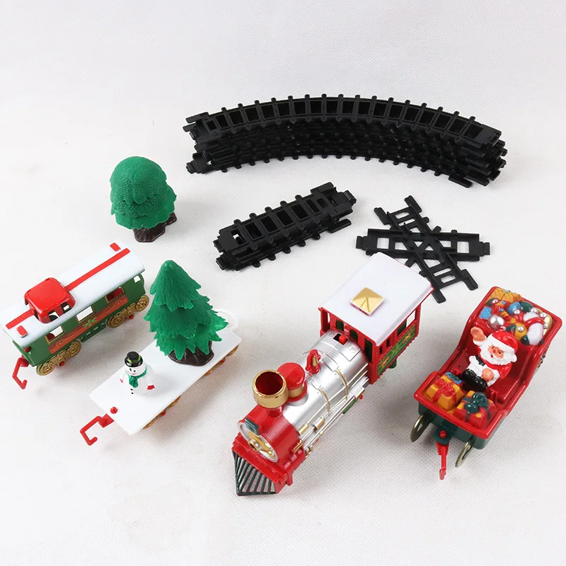 Christmas Electric Trains Toy Rail Car Mini Train Track Railway Model Transport Train Rail Car hristmas Gift