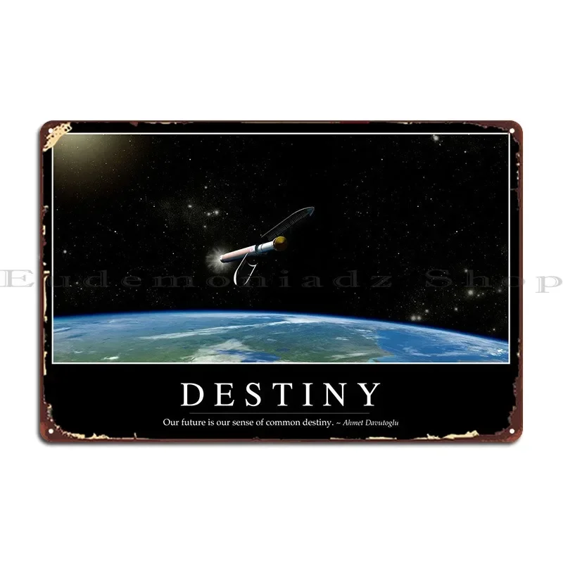 Plaques murales décoratives en métal Destiny Motivational, pour cuisine et salon, affiches personnalisées en étain