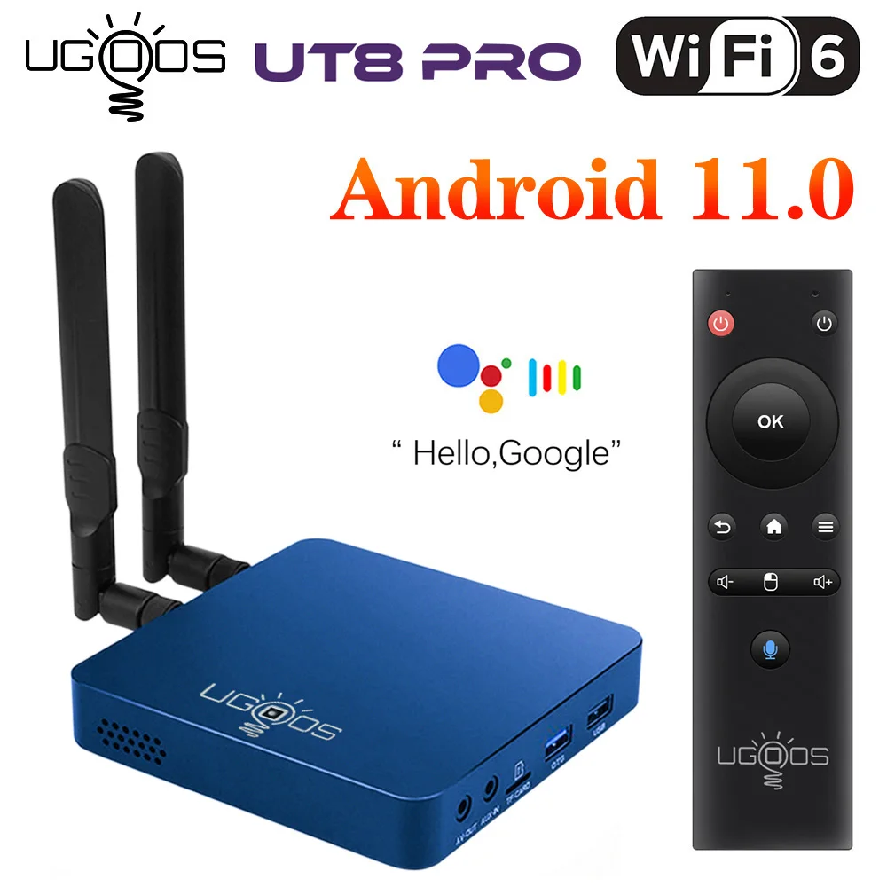2022 ugoos ut8 pro caixa de tv android 11 ddr4 8gb ram 64gb ut8 4gb 32gb rk3568 wifi6 1000m 4k media player ut8 caixa superior ajustada inteligente