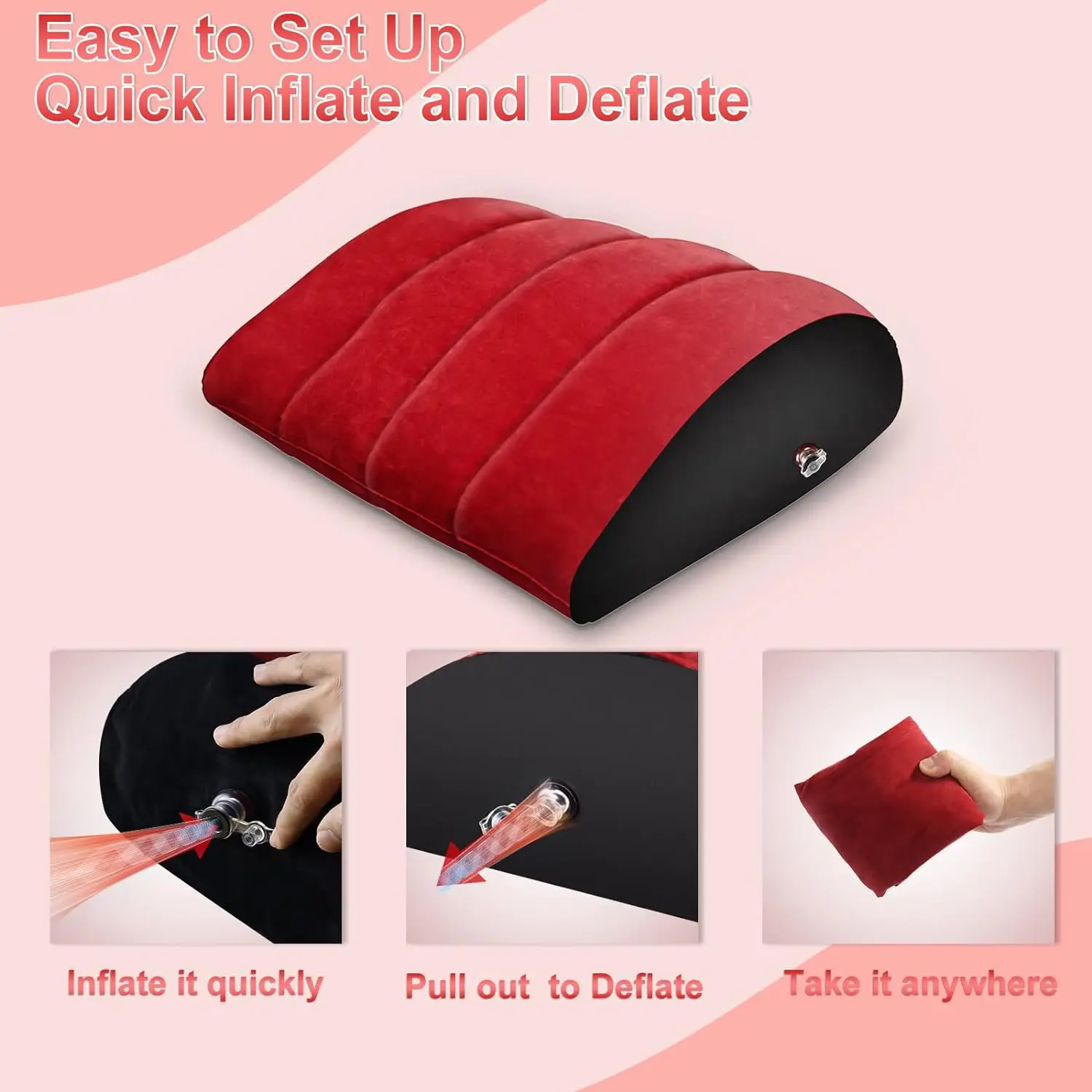 G Spot Sex Pillow Cushion Adult Sex Toy for Couple Mount Sex Furniture for Women Men Position Ramp inflatable Pillow Couple Play