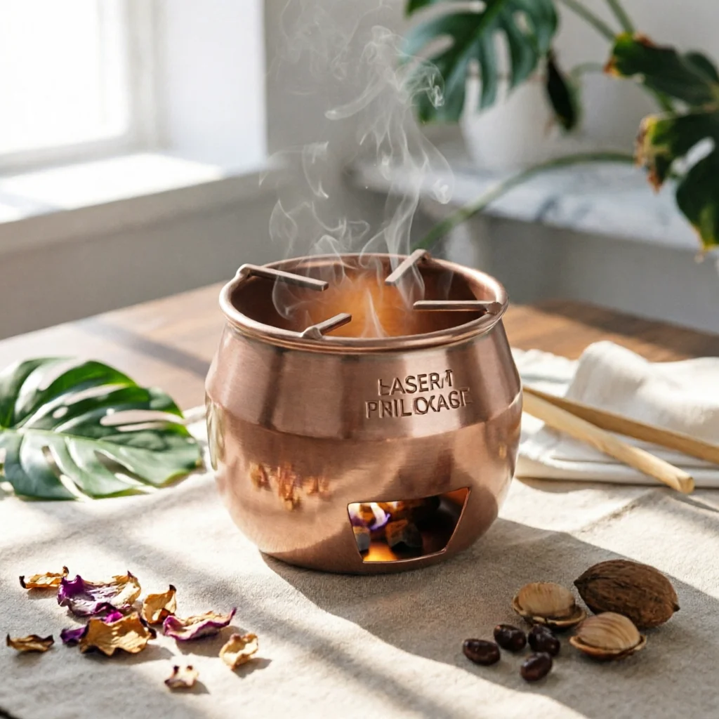 Copper Tea Heater Traditional Design Tea Charcoal Heater Indoor Charcoal Brazier Artisan Look Small Round Brazier Easy to Clean