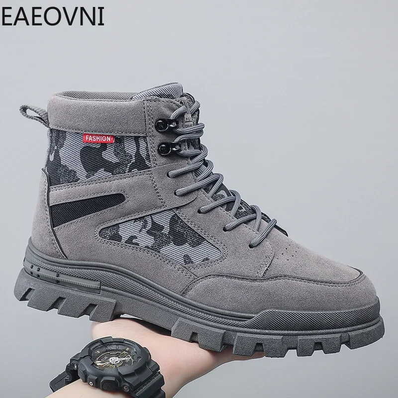 Climbing Boots Men's Winter Boot Platform Beautiful Fashionable Lightweight All-match British Style Man Shoe EAEOVNI New Hot