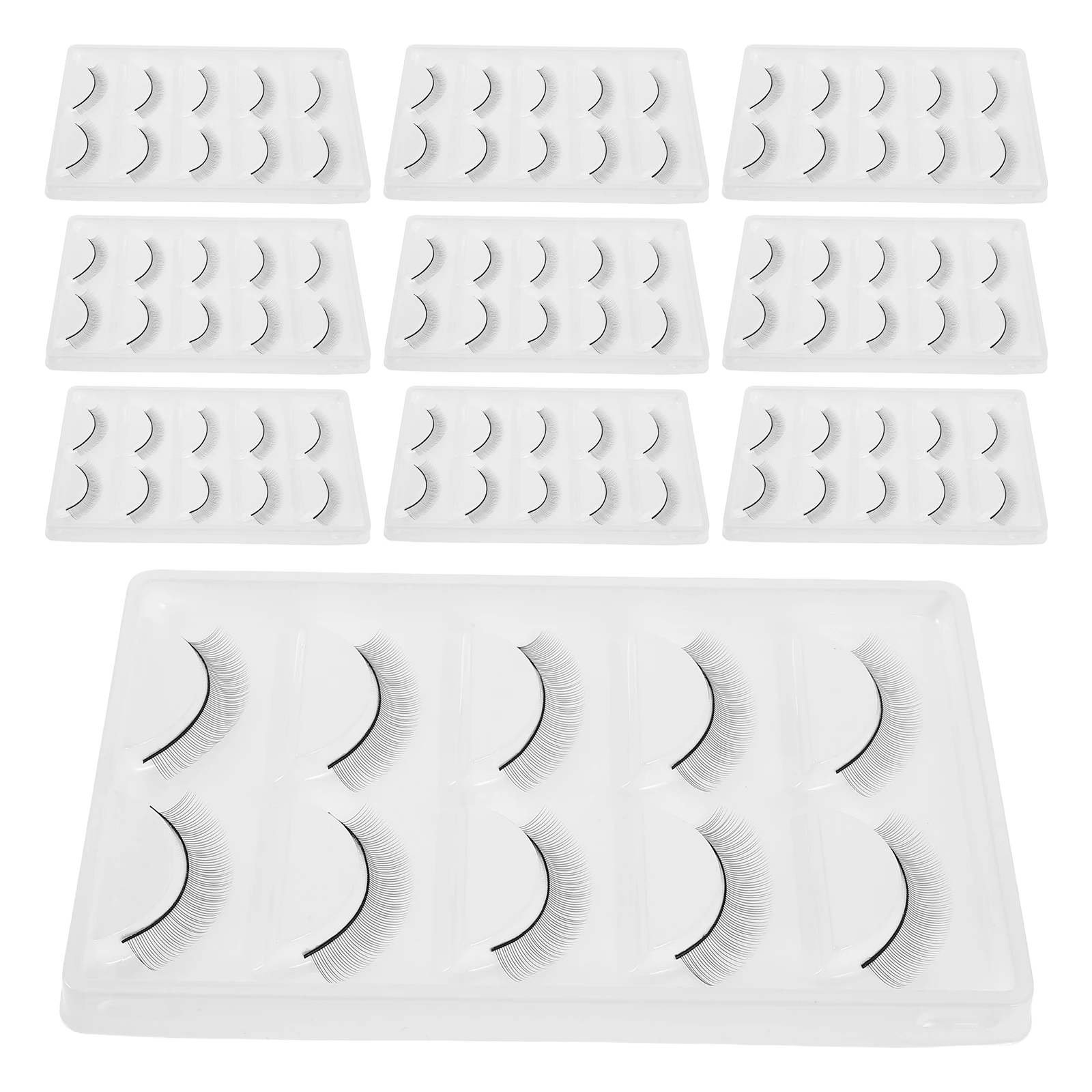 

10Pcs Synthetic Practice Lashes for Eyelash Extension Training Soft Comfortable Wear Lash Strips Kit Supplies Lash Practice